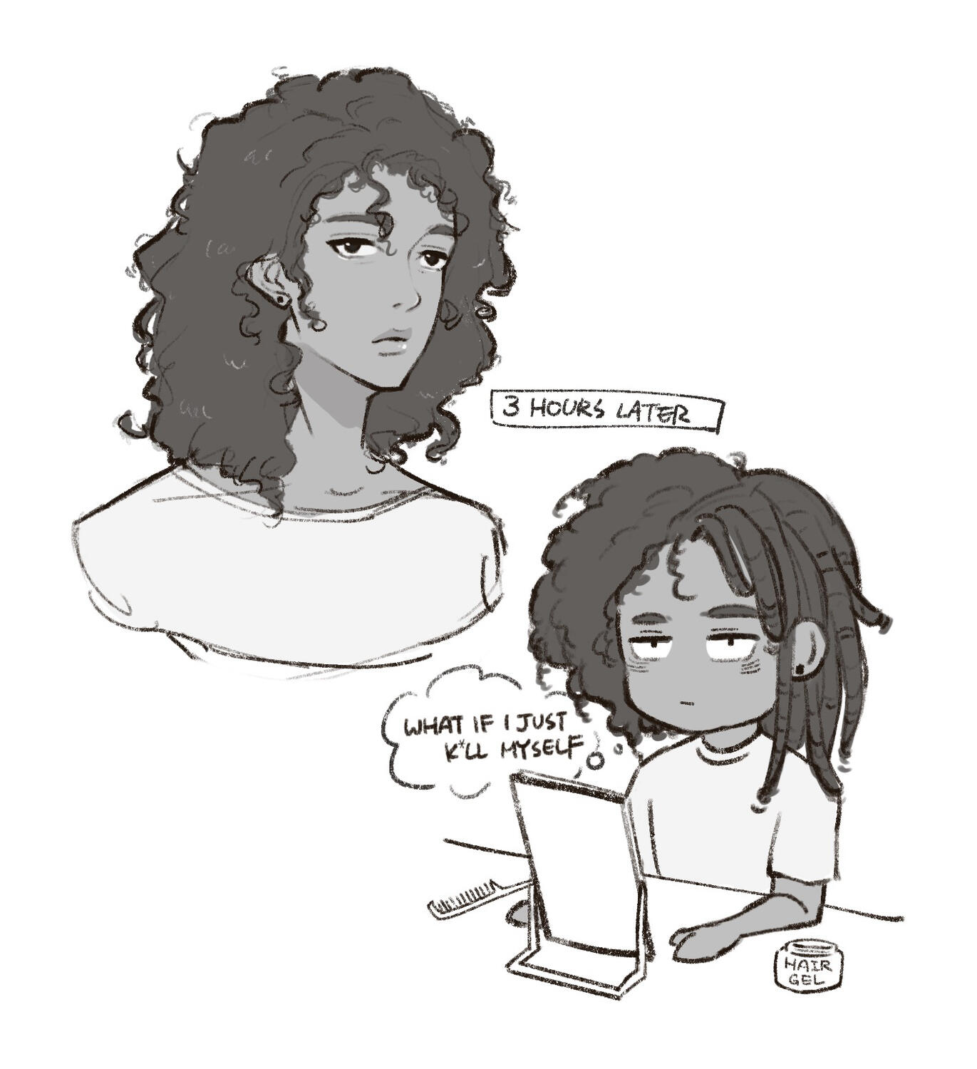 放髮的 Damian &amp; 痛苦而漫長的編髮過程（？）